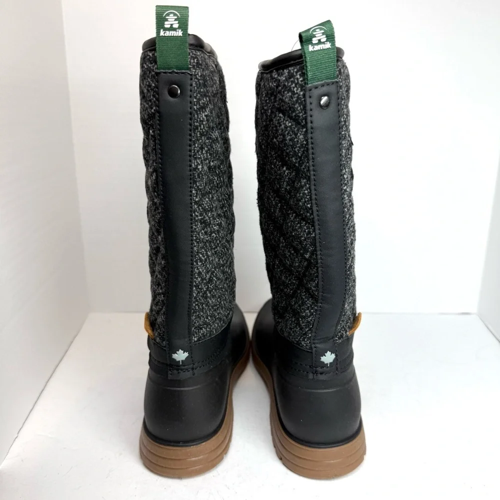NWOT‎ Kamik Abigail Waterproof Black and Brown Winter Boots Women’s Size 10